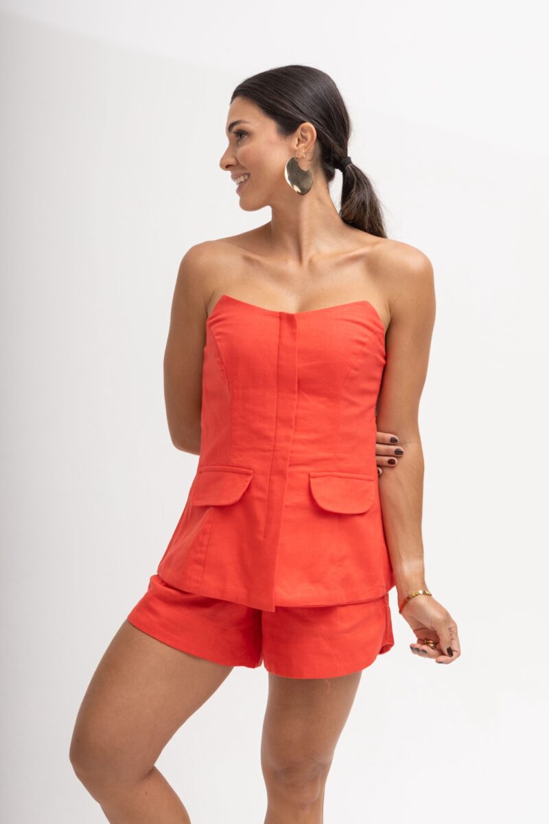 Corset linho Melancia Tassia - P